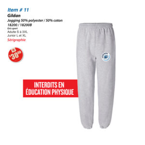 Item 11 Pamphile Le May Gildan Jogging 18200 18200B 2025